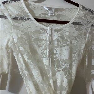 White see through shirt